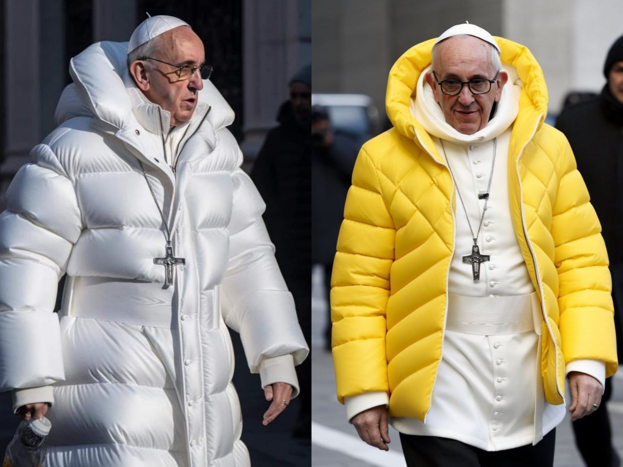 Как фото от с Папой Римским в пуховике захватили интернет. Нейросеть одевает священника в Balenciaga